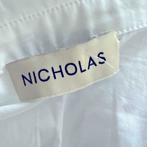 NICHOLAS Shirt Dress in White, NWT, Size 8 Medium - Picture 8 of 8
